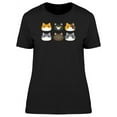 thumbnail image 1 of Lovely Kitten Heads Cartoons T-Shirt Women -Image by Shutterstock, Female Medium, 1 of 2