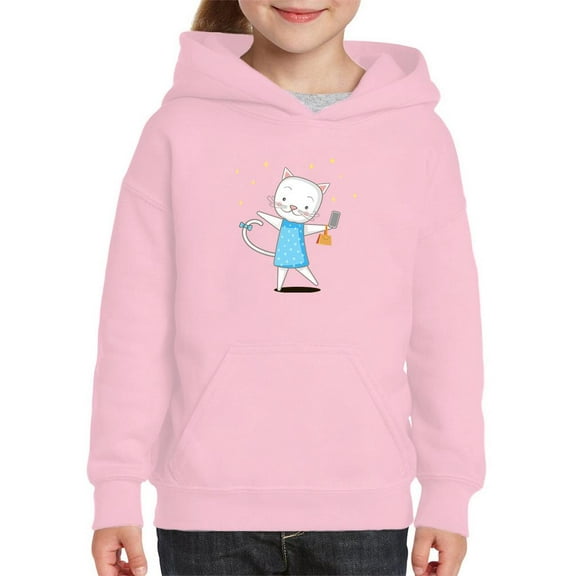 Lovely Kitten W Dress N Ribbon Hoodie Juniors -Image by Shutterstock,  Medium