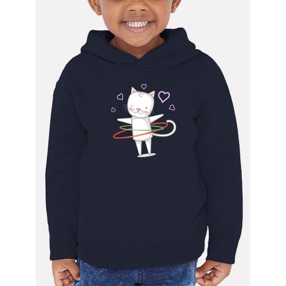 Lovely Kitten W Hula Hoops Hoodie Toddler -Image by Shutterstock,  2 Toddler