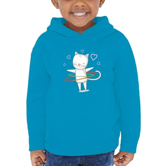 Lovely Kitten W Hula Hoops Hoodie Toddler -Image by Shutterstock, 4 Toddler