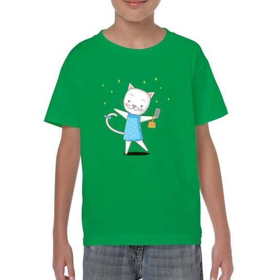Lovely Kitten W Smarthphone T-Shirt Juniors -Image by Shutterstock,  x-Large