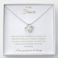 thumbnail image 1 of Lovely Knot Necklace, Husband To Wife Gift, Wife Necklace Gift, Anniversary Wife, Wife Necklace Message Card, Wife Gift 84, Gold Love Knot Necklace, 1 of 6
