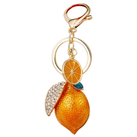 Elegant Styles Korean Cartoon Lemon Keychain Pendant for Students and Sweet Girls Clothing Jewelry Accessories