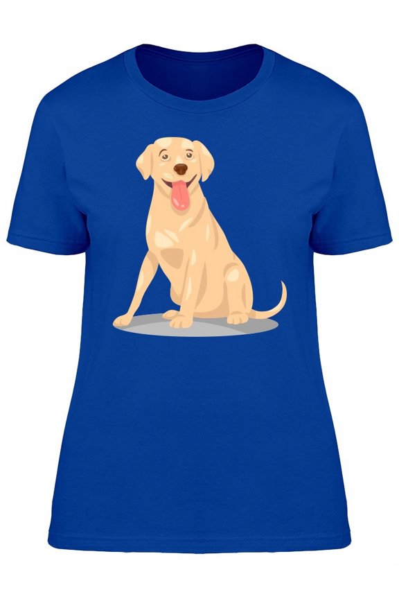 Lovely Labrador Cartoon T-Shirt Women -Image by Shutterstock, Female Small