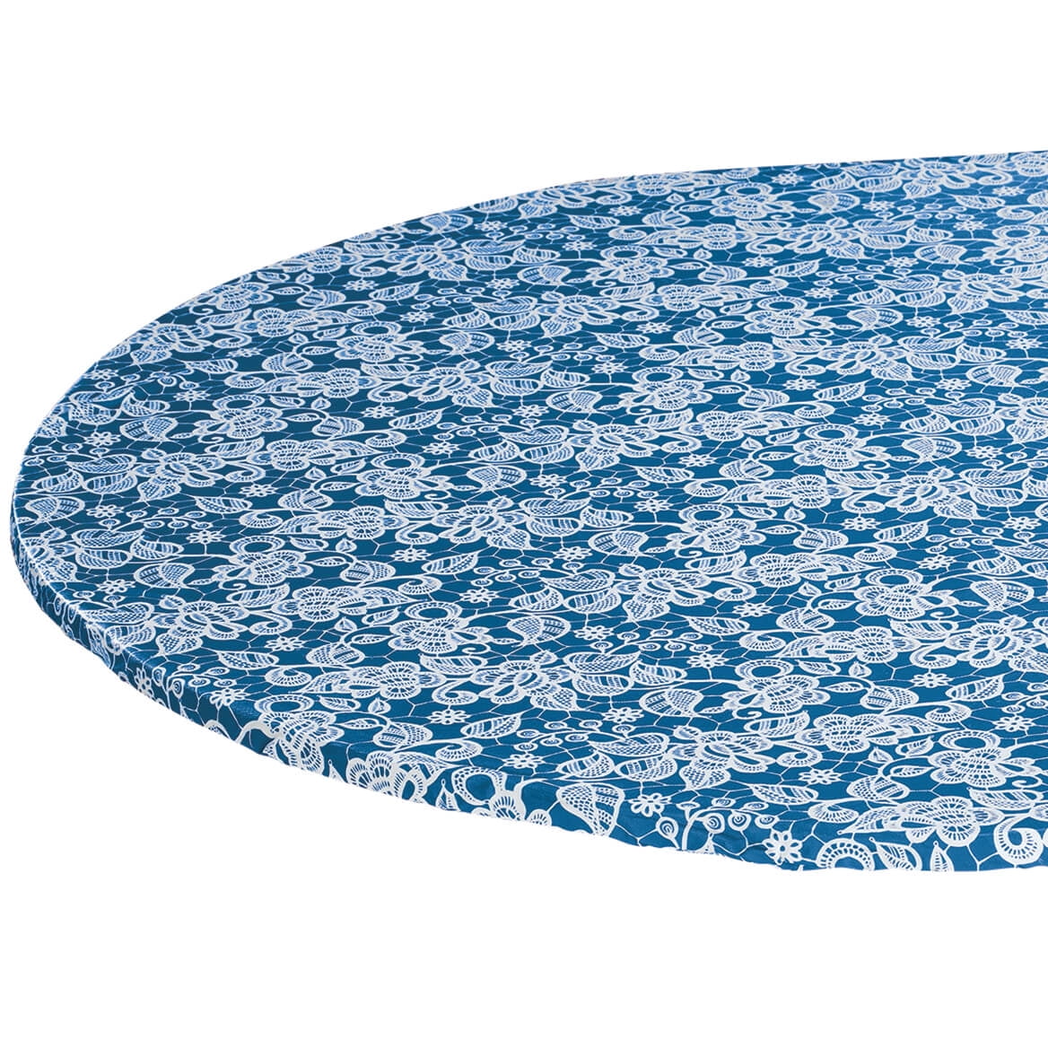 Lovely Lace Elasticized Table Cover, 100 Polyester, Floral Print, Home