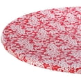 thumbnail image 1 of Lovely Lace Elasticized Table Cover, Red, 45" - 56" dia. Round, 1 of 5