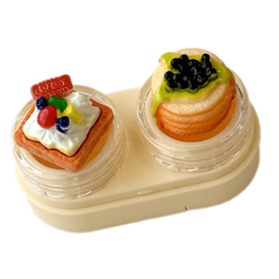 Lovely Lid Contact Lenses Case Kits With Wearing Tool Tweezers Great For Adult and Student Daily Use and Travel Convenient