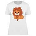 thumbnail image 1 of Lovely Lion Cartoon T-Shirt Women -Image by Shutterstock, Female XX-Large, 1 of 2