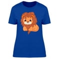 thumbnail image 1 of Lovely Lion Cartoon T-Shirt Women -Image by Shutterstock, Female x-Large, 1 of 2