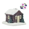 thumbnail image 1 of Lovely Log Cabin Incense Burner, Mini Snowy Winter Chimney Cottage Ash Catcher, Yoga Accessories Meditation Accessories, Home Chimney Decorations, 1 of 5