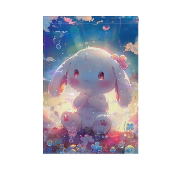 Lovely Long Ear Dog Garden Flag 12X18 Double Sided Yard Flags for Outside Outdoor All Seasonal Decoration