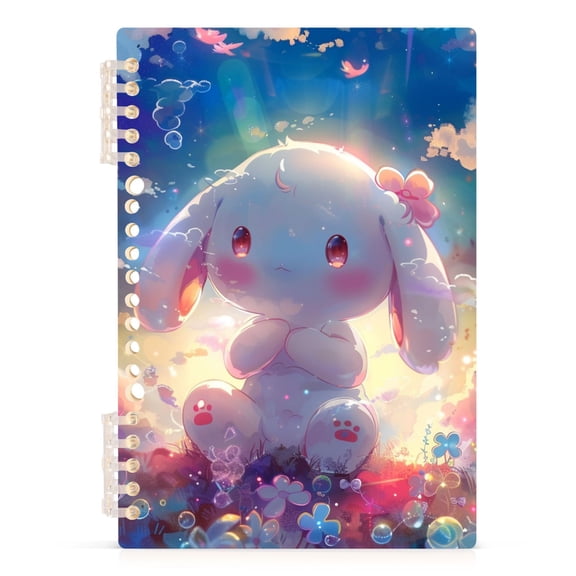 Lovely Long Ear Dog Notebooks 1-subject Journal 60 Sheets A5 College Ruled Paper Detachable Ring 8.3"x5.7"