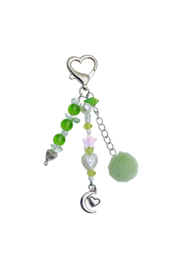 Lovely Macaron Pendant Stylish Sturdy Wool Beaded Keychain Charm for Fashionable and Trendy Accessories