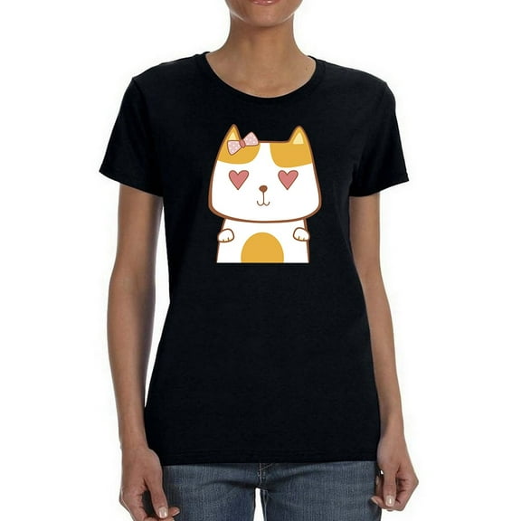 Lovely Meow T-Shirt Women -GoatDeals Designs, Female 3X-Large