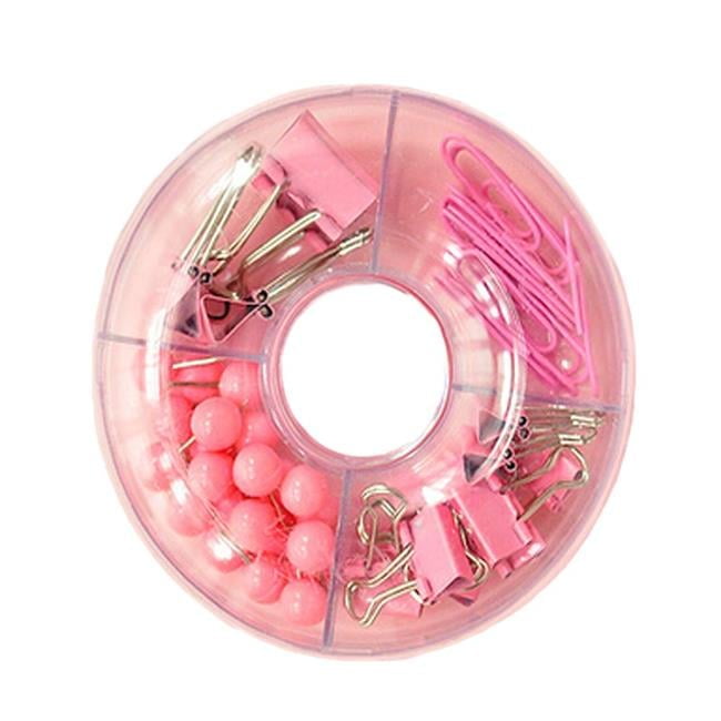 Lovely Metal Binder Clips, Pink