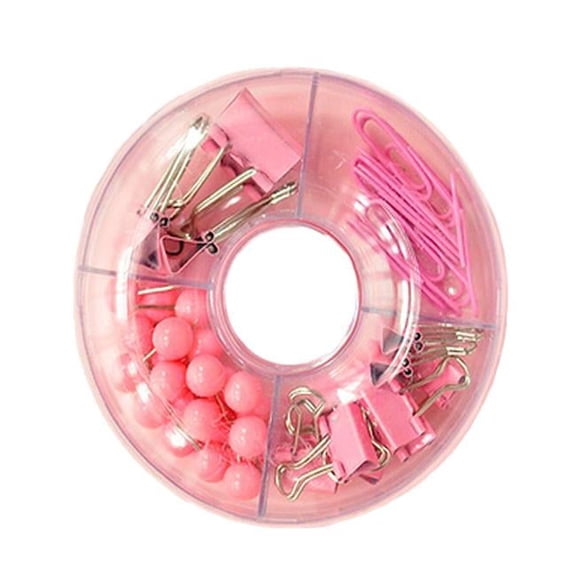 Lovely Metal Binder Clips, Pink
