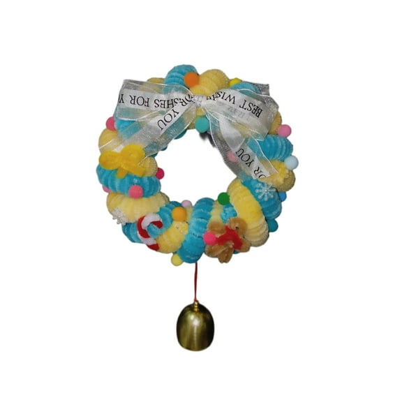 Lovely Mini Christmas Wreath, Artificial Xmas Wreaths for Christmas Tree Ornament, Ideal for Front Door, Mantel & Window Birthday Christmas Decorations