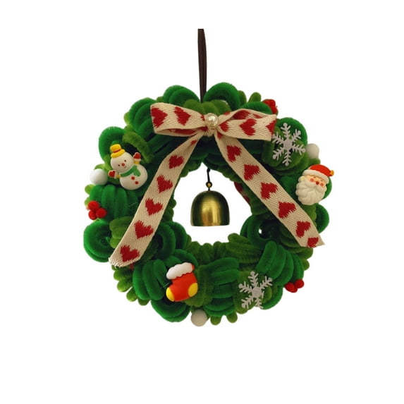 Lovely Mini Christmas Wreath, Artificial Xmas Wreaths for Christmas Tree Ornament, Ideal for Front Door, Mantel & Window Birthday Christmas Decorations