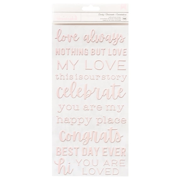 Lovely Moments Thickers Stickers 156/Pkg-Phrase/Puffy