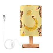 Lovely Monkey Lemon Banana Table Lamp with USB Port LED Warm Light Lamp Night Light Home Decor