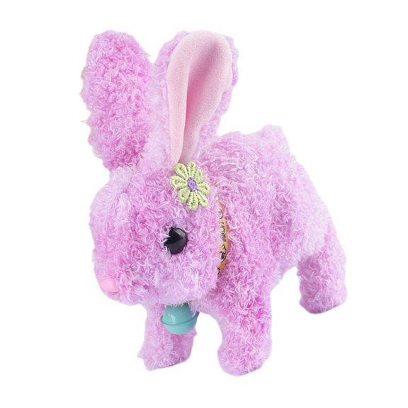Lovely Moving Rabbit Toy Electric Animal Doll Tail Wagging Walking Rabbit Toy