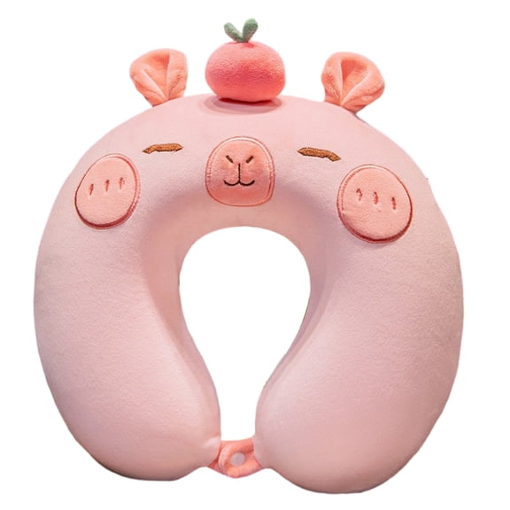 Lovely Neck Pillow Travel Neck Support Pillow Cushion Soft Memory Foam Cartoon Head Lovely for Kids
