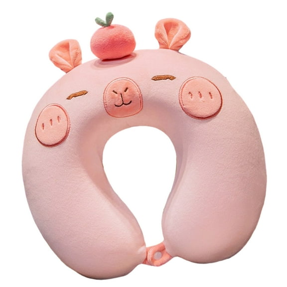 Lovely Neck Pillow Travel Neck Support Pillow Cushion Soft Memory Foam Cartoon Head Lovely for Kids