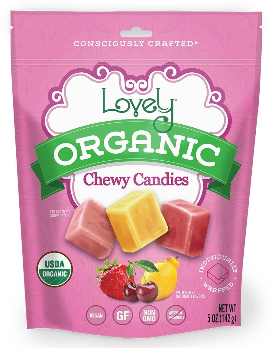 Lovely Organic Fruit Chewy Candy, 5 Oz