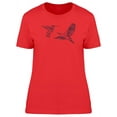 thumbnail image 1 of Lovely Origami Birds Sketch T-Shirt Women -Image by Shutterstock, Female Large, 1 of 2