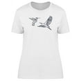 thumbnail image 1 of Lovely Origami Birds Sketch T-Shirt Women -Image by Shutterstock, Female Medium, 1 of 2