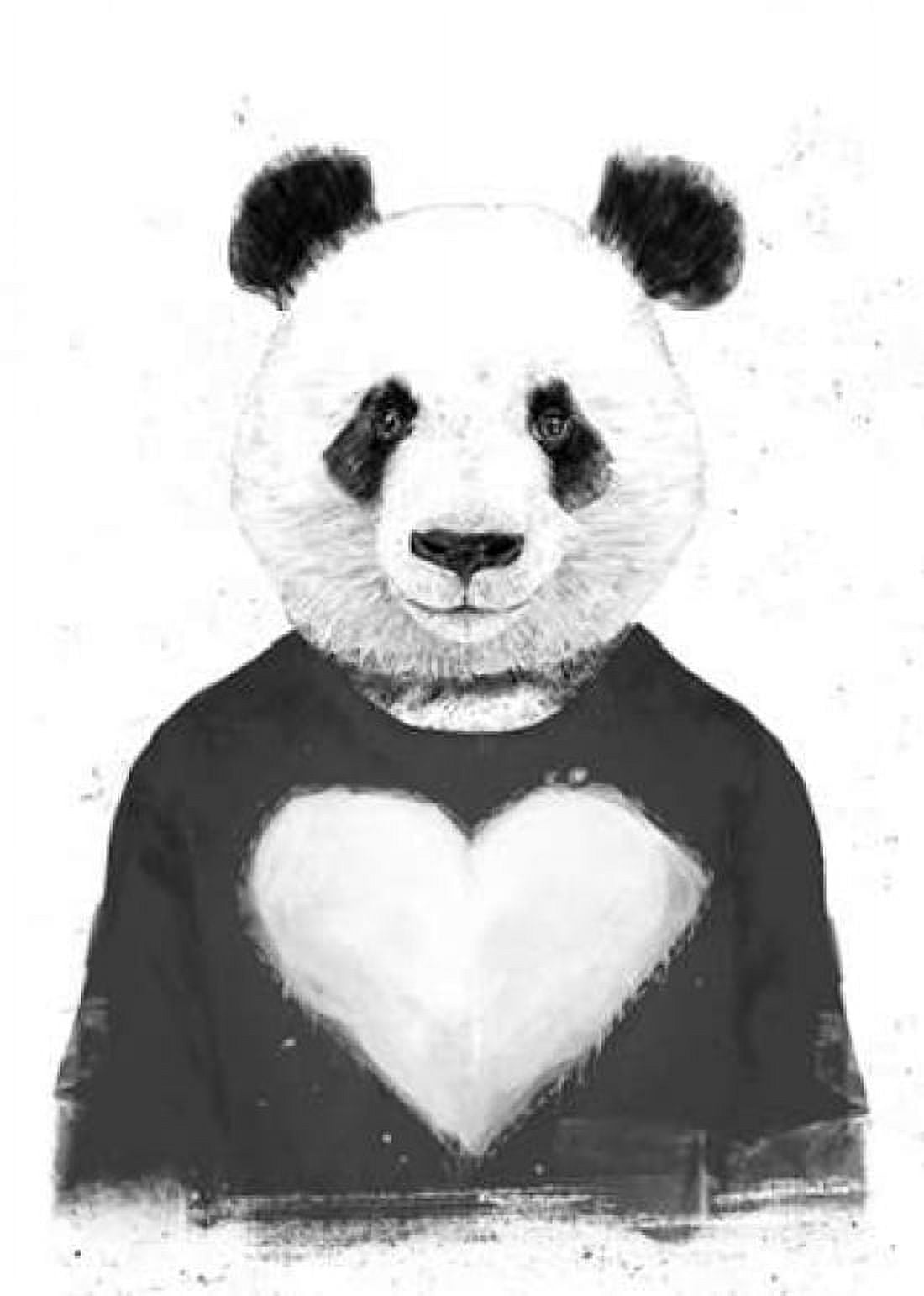 Lovely Panda Canvas Art - Balazs Solti (18 x 24)