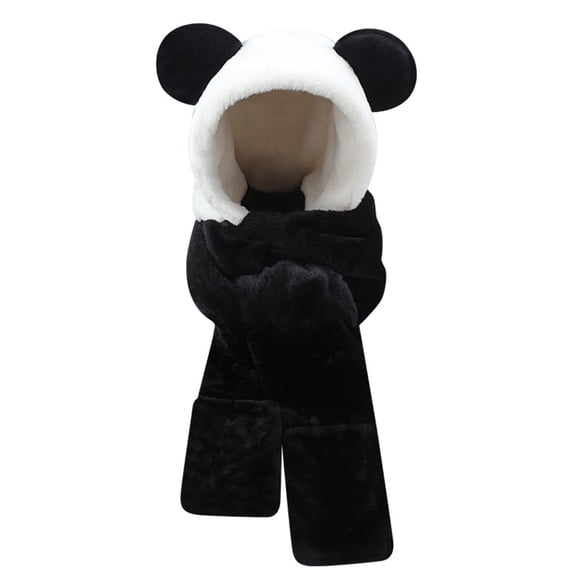 Lovely Panda Hat Navidad Props New Year Thick Winter Hat Adults Kids Winter Panda Ears For Home Furry Panda