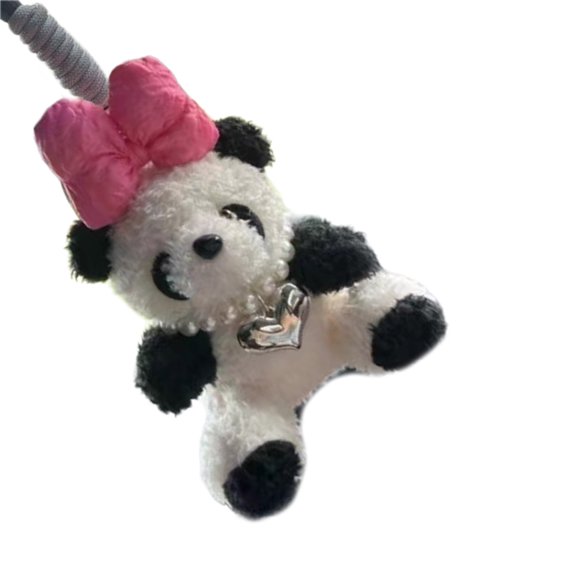 Lovely Pandas Doll Key Chain Sweet Pandas Plush Keyring Delightful Addition Bag Charm Perfect Party Gift for Women