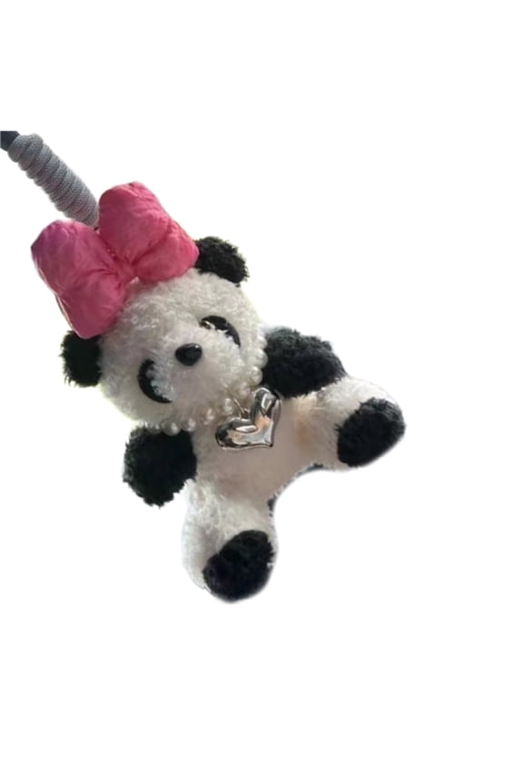 Lovely Pandas Doll Key Chain Sweet Pandas Plush Keyring Delightful Addition Bag Charm Perfect Party Gift for Women