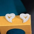 thumbnail image 1 of Lovely Pave Setting Cubic Zircon 3 Layer Earrings for Bridal Fashion Jewellery, 1 of 9