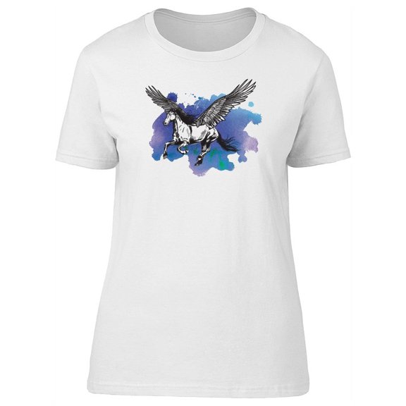 Lovely Pegasus Grunge Sketch Tee Women's -Image by Shutterstock