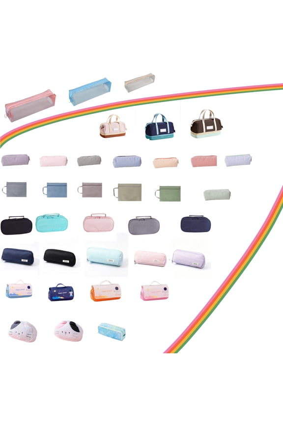 Lovely Pencil Pouch, Practical Dual-purpose Organizer Bag for Daily Stationery And Cosmetic Tool Neat Storage