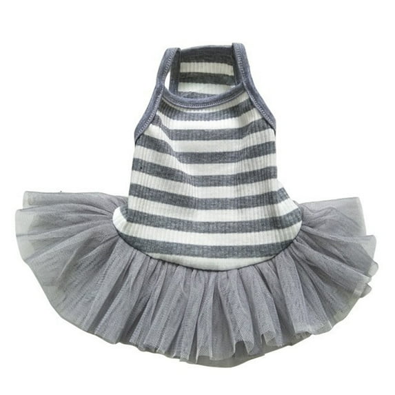 Lovely Pet Dress - Exquisite Edging Cotton - Stripe Pattern Thin Pet Skirt - for Daily Use