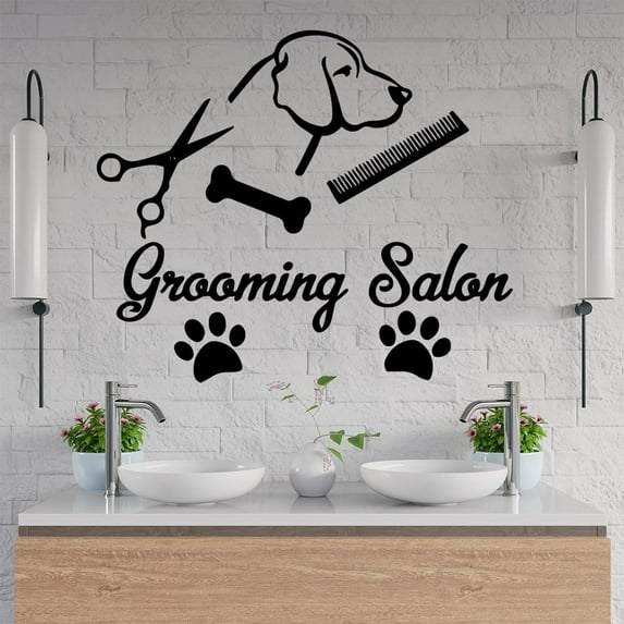 Lovely Pet dog Vinyl Wall Sticker Home Decor Rooms Decoration Waterproof 28x33cm