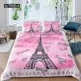 thumbnail image 1 of Lovely Pink Bedding Set Duvet Cover 140X200 For Girl Bedroom Quilt Cover Pillowcase Duvet Cover Bed, 1 of 5