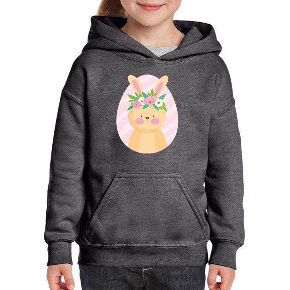 Lovely Pink Easter Bunny Hoodie Juniors -Image by Shutterstock,  Small