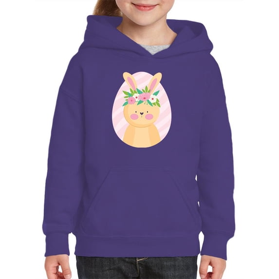 Lovely Pink Easter Bunny Hoodie Juniors -Image by Shutterstock, Small