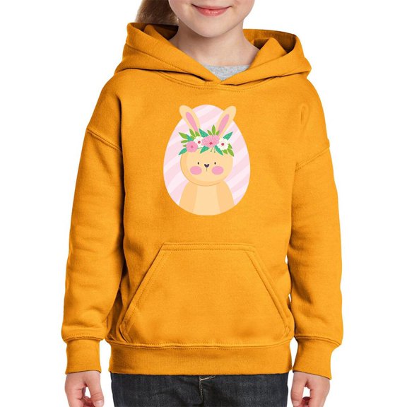 Lovely Pink Easter Bunny Hoodie Juniors -Image by Shutterstock, x-Large