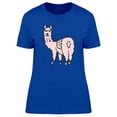 thumbnail image 1 of Lovely Pink Happy Llama Cartoon T-Shirt Women -Image by Shutterstock, Female Large, 1 of 2