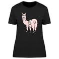thumbnail image 1 of Lovely Pink Happy Llama Cartoon T-Shirt Women -Image by Shutterstock, Female x-Large, 1 of 2