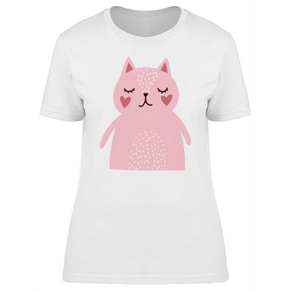 Lovely Pink Kitten T-Shirt Women -Image by Shutterstock, Female Small