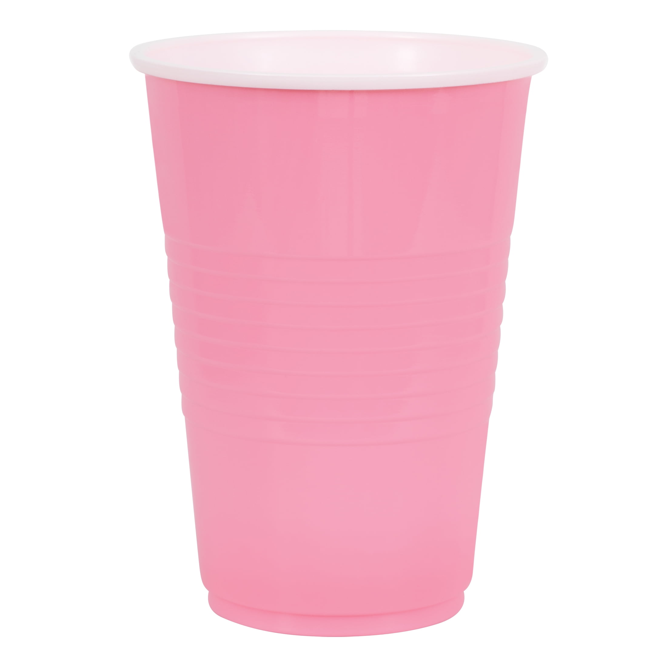 Disposable Plastic Party Cups, Lovely Pink, 16 oz, 18 Count, by Way To Celebrate