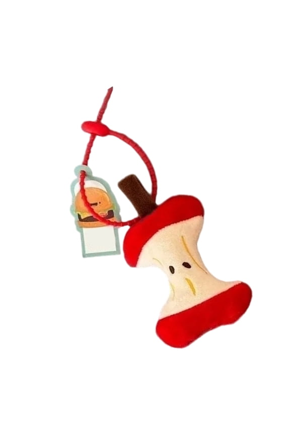 Lovely Plush Fruit Cores Keychain Fun Decorative Accessory for Keys Bags Phones Sturdy Soft Materials Perfect Gift