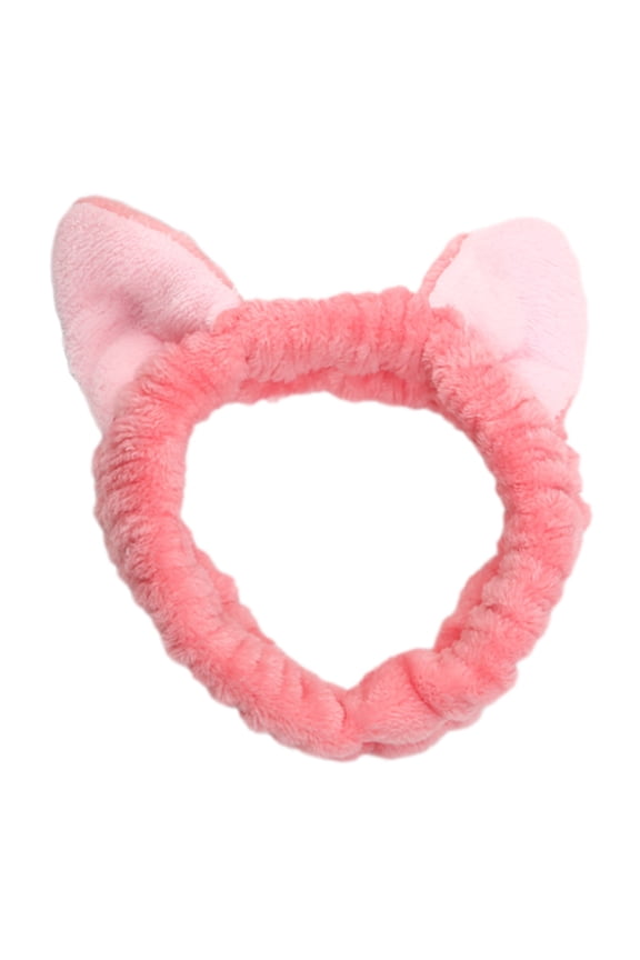 Lovely Plush Headband with Cats Ear for Women Girl Face Washing Birthday Party Gathering Hairband