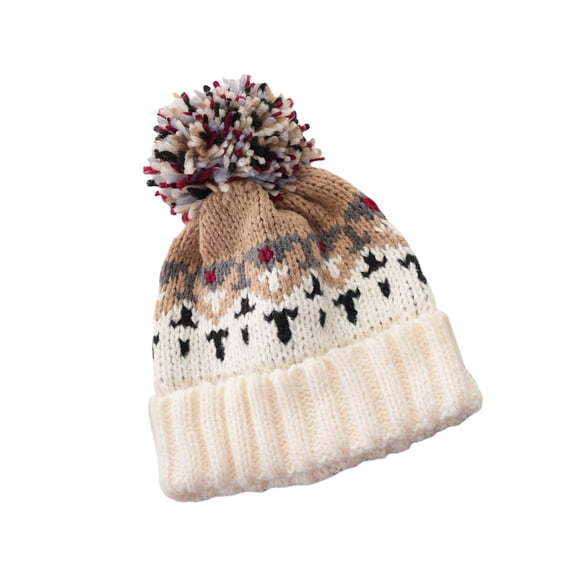 Lovely Pompoms Winter Hat Thick Warm Knitted Pullover Hat for Comfortable and Warmth Teens Women Headwear All Matching